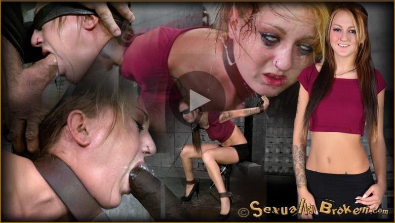 SexuallyBroken: (Kendra Cole, Matt Williams, Jack Hammer) - Brunette newbie Kendra Cole is chained down with brutal pounding deepthroat by 2 hard cocks! [HD / 564 MB]