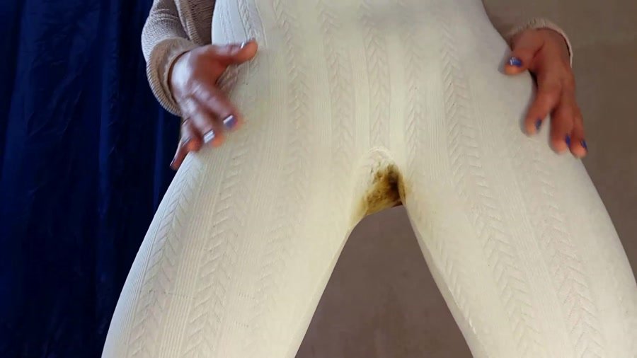 Panty Scat: (Anna Coprofield) - White Pants [FullHD 1080p] - Panty, Pantyhose