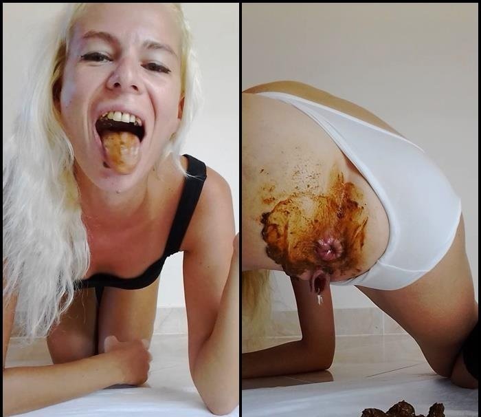 Solo Scat: (Princess) - Worship My Poo I Sniffing, Licking, Chewing Poo [FullHD 1080p] - Shit, Defecation