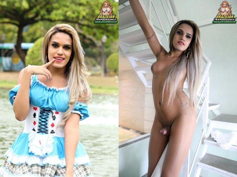 Brazilian-Transsexuals.com: (Aryanne Goulart) - Naughty Blonde Aryanne Goulart Remastered [HD / 495,12 Mb] - 