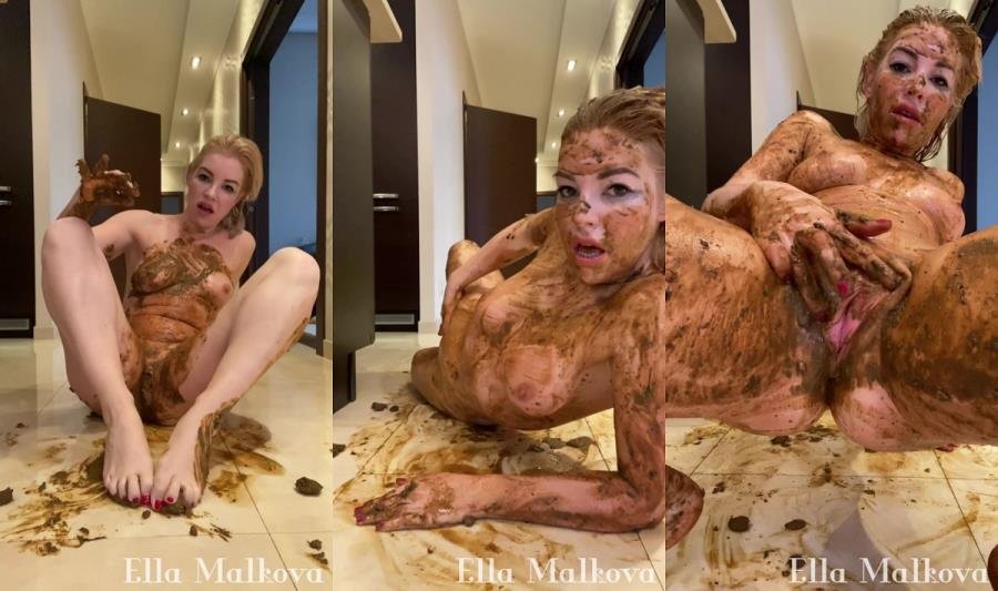 CassieScatStore.com: (Scat Ella) - Ultimate Smearing + Pee and Poop Directly on Face [UltraHD 2K] - Shit, Masturbating