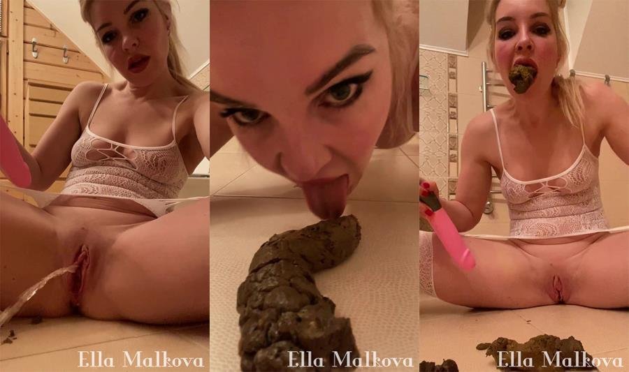 CassieScatStore.com: (Scat Ella / Ella Malova) - Masturbating and Licking Shit [UltraHD 2K] - Scat, Masturbation