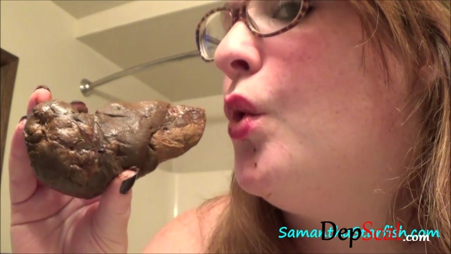 BBW: (SamanthaStarfish) - Filthy Scat Eater! [HD 720p] - Amateur, Eat