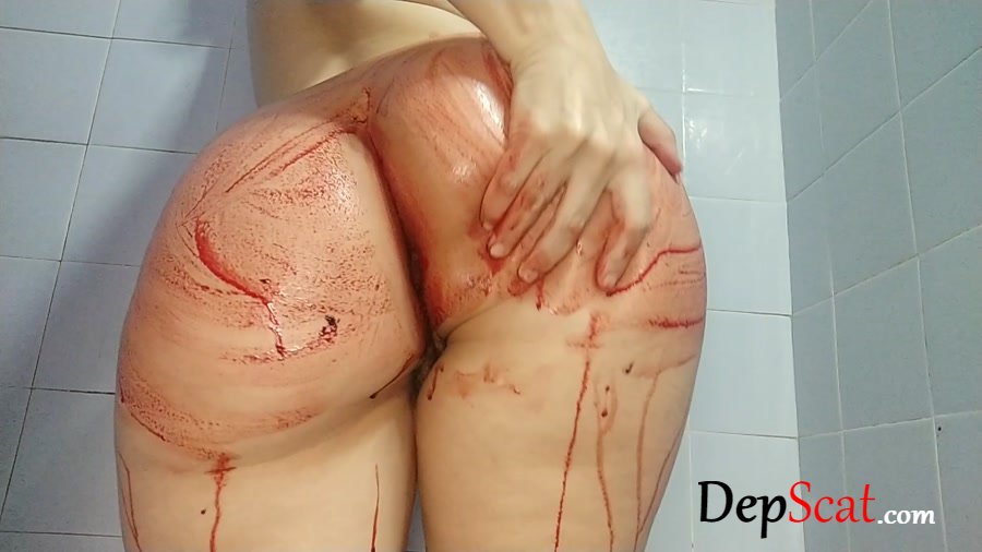Fetish Queen: (Xiomara Fox) - Playing with my menstrual blood [FullHD 1080p] - Smearing, Solo