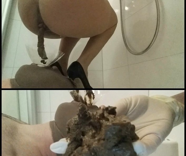 (CandieCane) - New Scat Humiliation Session Toilet [FullHD 1080p / 1,31 GB] - Scatting Domination, Big pile, New scat