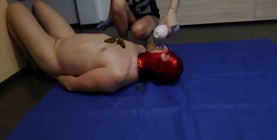Scat Humiliation: (Goddess Margo) - Swallowing Huge Turds - Side Angle Mobile Recorded [FullHD 1080p] - Poopping, Femdom Scat