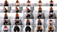 Latex: (Cleopatra) - Farting and Pooping In Black Leather Pants [UltraHD 2K] - Solo, Fetish