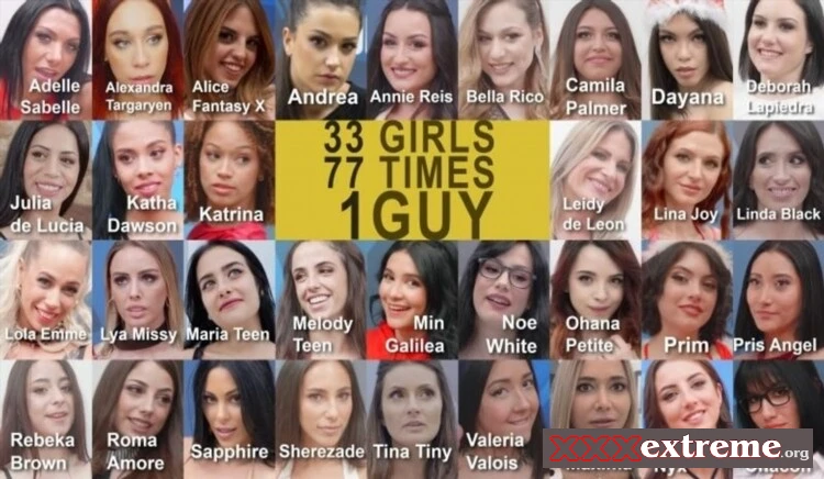 Compilation - 33 girls, 77 times, 1 guy [FullHD 1080p] 2.23 GB