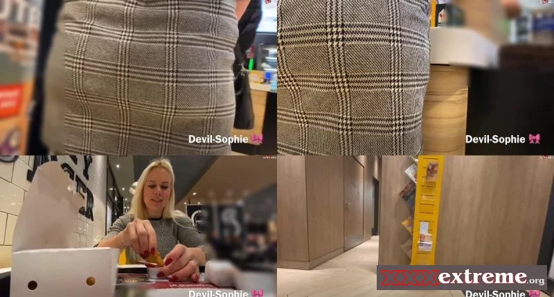Devil Sophie - Fastfood piglets - really messed up the fast food toilet full of piss with devil-sophie [FullHD 1080p] 131.92 MB