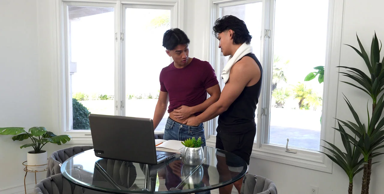Andrew Akito and Luca Knight - Twink Bareback Anal Sex - popular extreme video on XXXExtreme